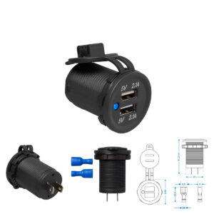 ProPlus 2xUSB pistik 2100mA süvistatav 12/24V