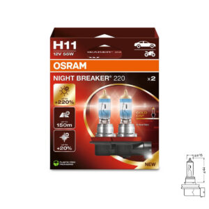 Osram H11 12V 55W Night Breaker 220 +220% 2tk