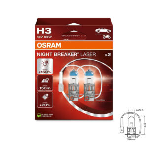 Osram H3 12V 55W Night Breaker Laser +150% 2tk