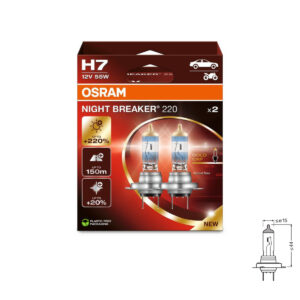 Osram H7 12V 55W Night Breaker 220 +220% 2tk