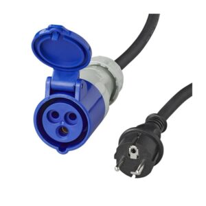 Haagise adapterjuhe 40cm 3x2.5mm² Schuko pistikust CEE pistikusse