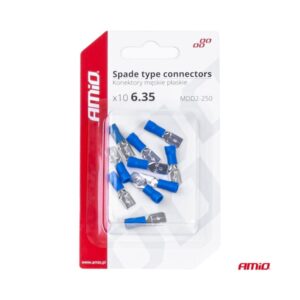 Otsikute komplekt (isane) 10 tk, 6,3mm 1.5-2.5mm2, sinine