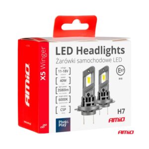 Led pirnid 2tk H7/H18 LED-6000K 40W Canb