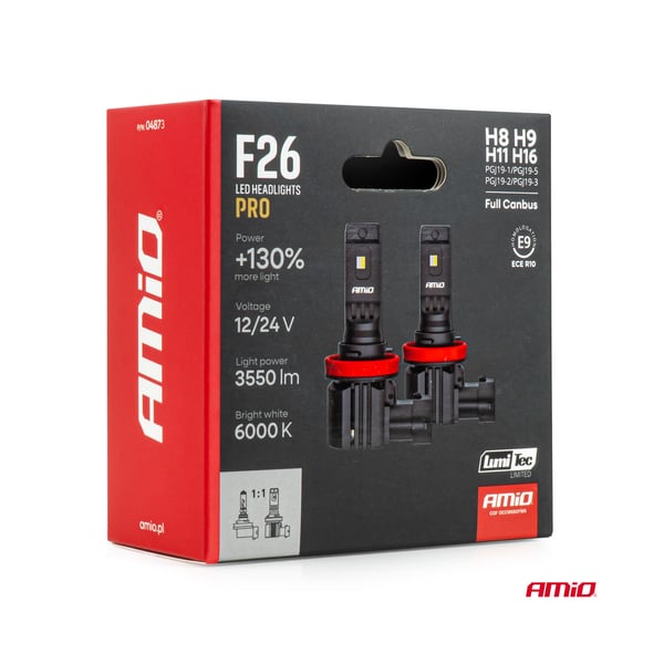 Led 2tk H8 H9 H11 H16 F26 PROLumiTec+130 - Pilt 7