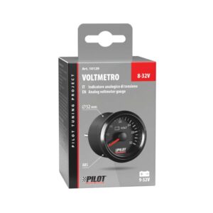 Voltmeeter läbimõõt 52 mm, must
