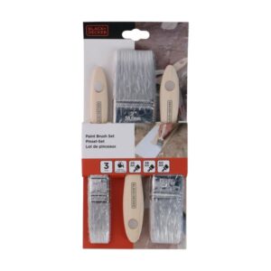 BLACK+DECKER lapik pintslite kompl 3 tk