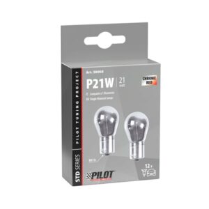 BA15s 21W kroom/pun P21W 2TK 12V