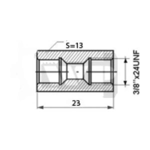 Toruliide sisekeere 3/8x24UNF